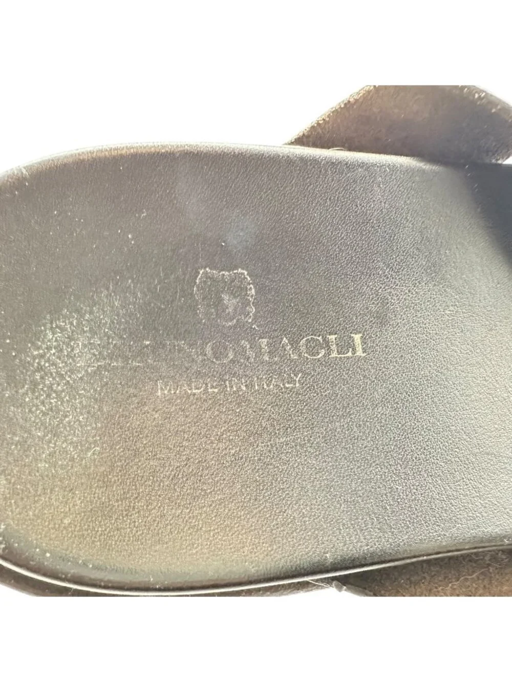 Bruno Magli Italian Black Leather Essino Thong Sandal 11 Flip Flop Made In Italy
